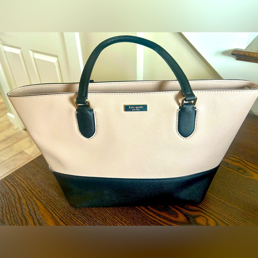 Medium Kate Spade Pink and Black Tote